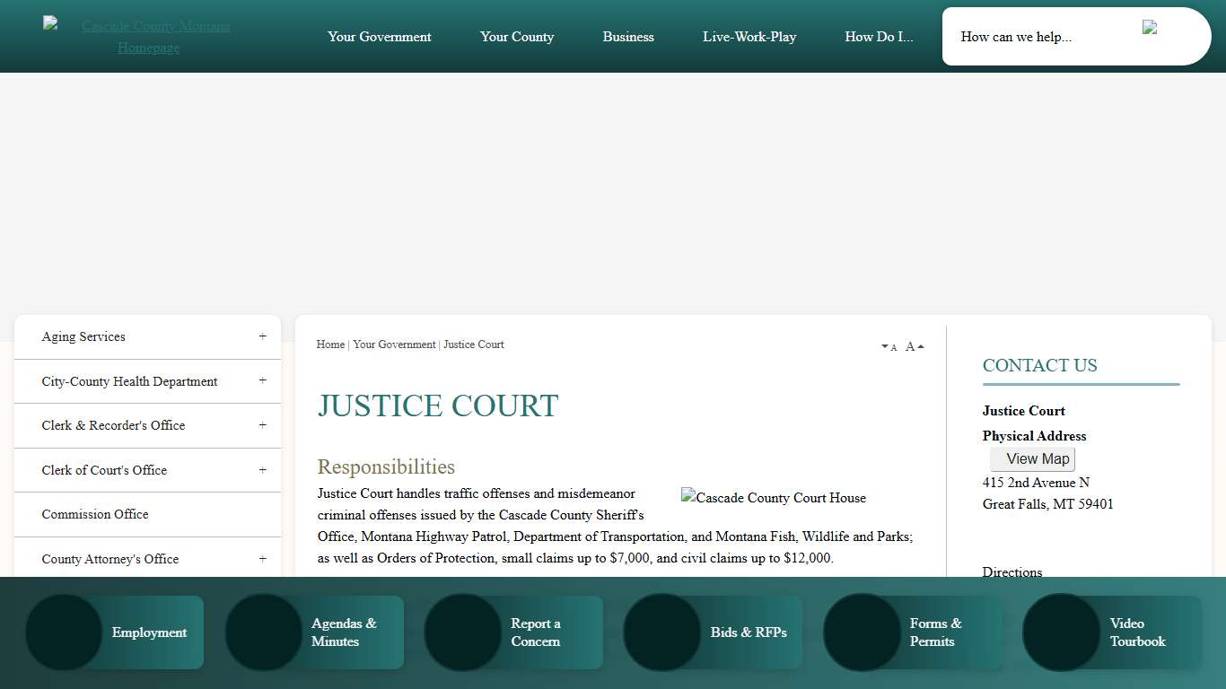 Justice Court | Cascade County, MT